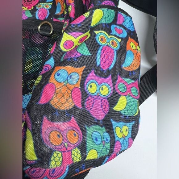 Double Dutch Club Backpack Owls Black Pink OS - Picture 5 of 9